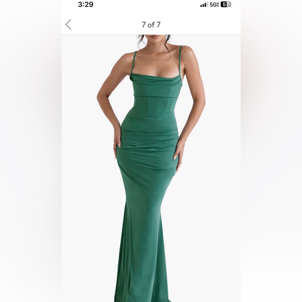 House of CB Milena jersey corset maxi dress
